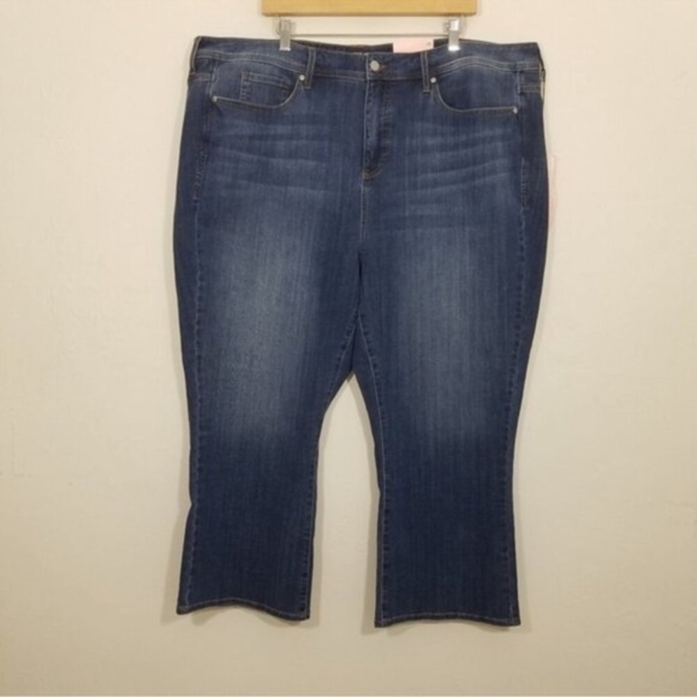 NWT NYDJ Curves 360 Shape Crop Jeans Stretch Blue‎ Plus Size 26